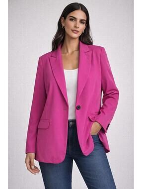 Vince Camuto Pink Blazer XXL Stretch Tailored Single Button